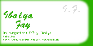 ibolya fay business card